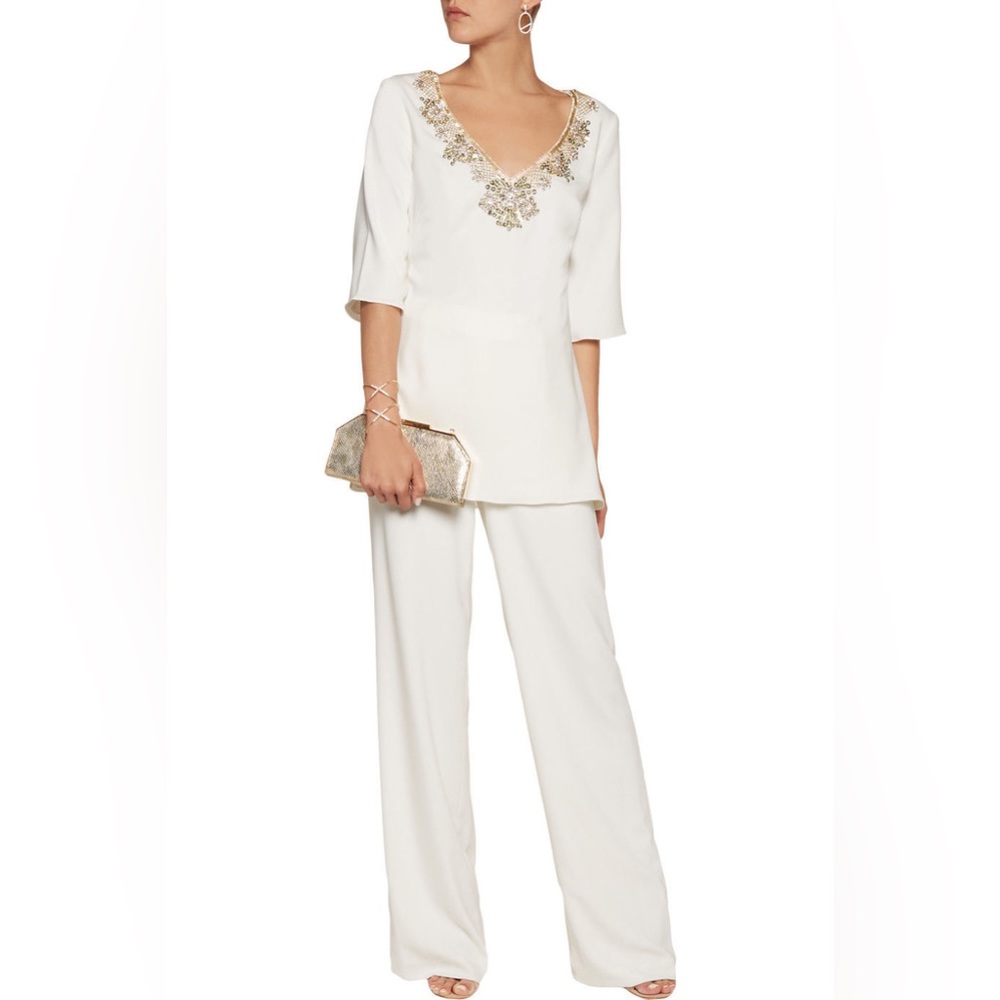 Marchesa Notte Formal Beaded Pantsuit